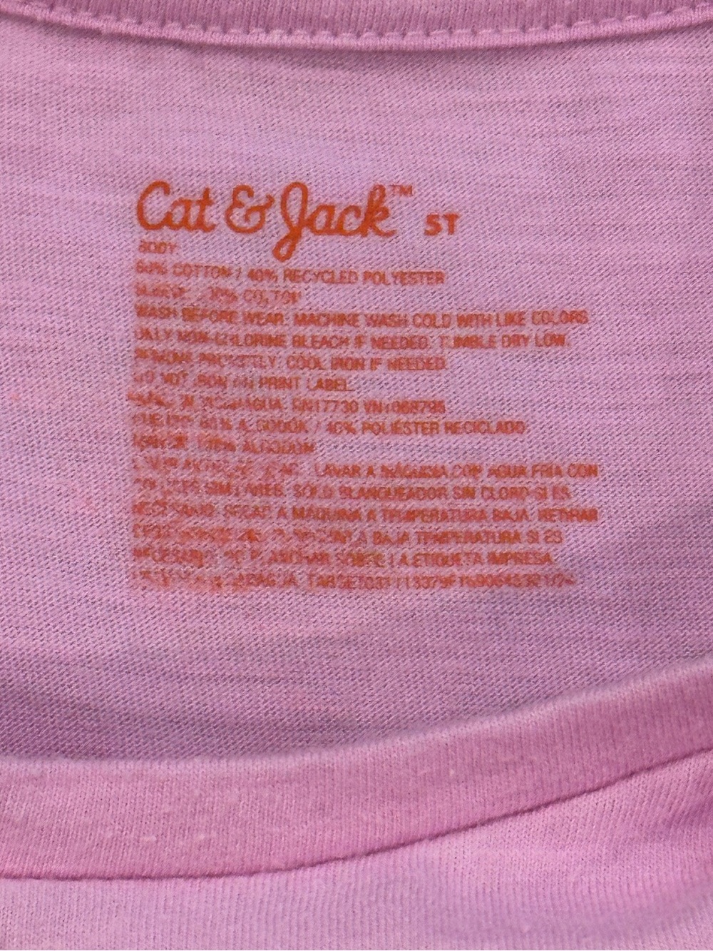 Bundle of 4 T-shirts for girls in size 5T. (GAP, Cat & Jack, Disney, & Carter’s) - Picture 3 of 15